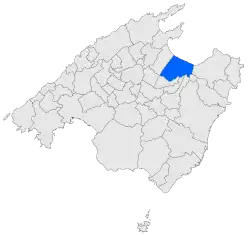 Map of Santa Margalida in Mallorca