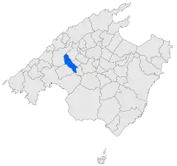 Location of Santa Maria del Camí in Mallorca
