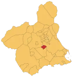 Location in Murcia