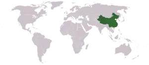 Location of People's Republic of China