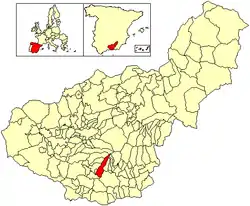 Location of Lanjarón