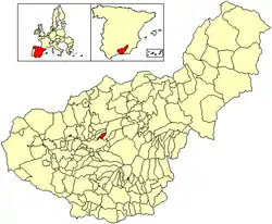 Location of Víznar