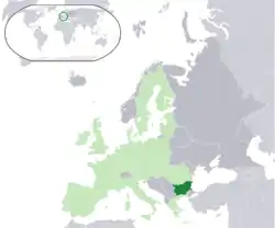 Location of Bulgaria