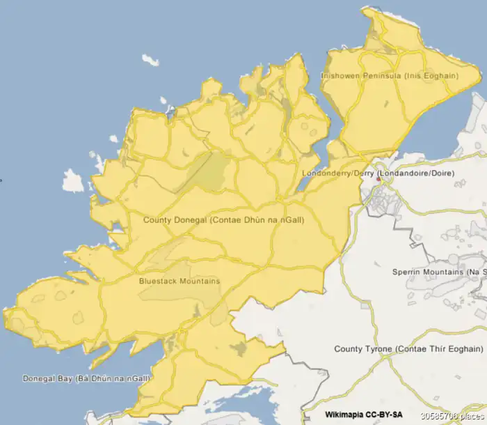 Ballyshannon (CDJ) is located in County Donegal