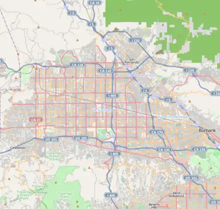 Sepulveda Dam is located in San Fernando Valley