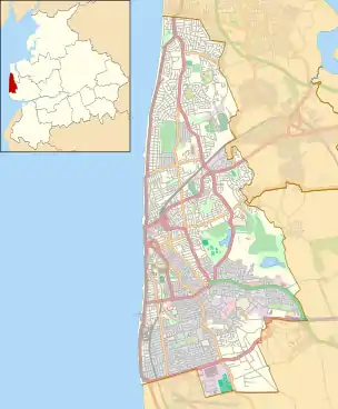 Marton is located in Blackpool