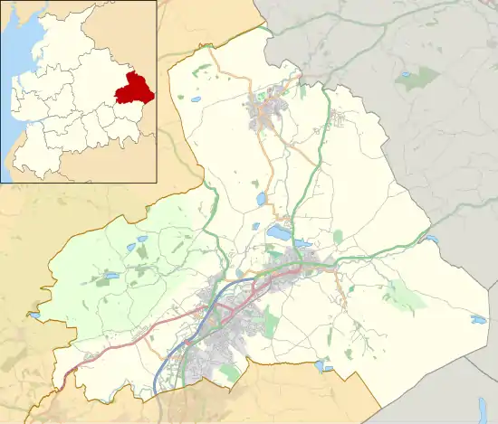 Emmott Hall is located in the Borough of Pendle