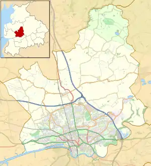 RAF Barton Hall is located in the City of Preston district