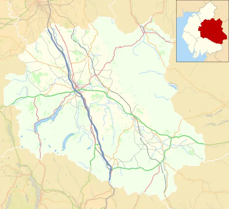 Newbiggin is located in the former Eden District