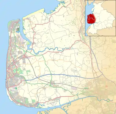 Nateby is located in the Fylde