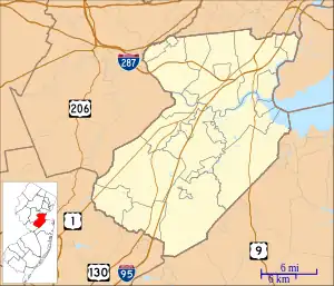 Kingston is located in Middlesex County, New Jersey