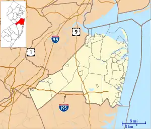 Ocean Township is located in Monmouth County, New Jersey