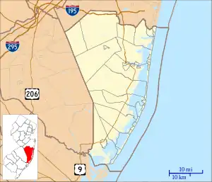 Tuckerton is located in Ocean County, New Jersey