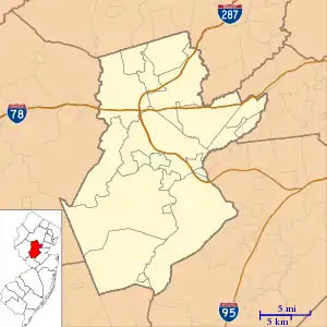 Middle Brook (Raritan River tributary) is located in Somerset County, New Jersey