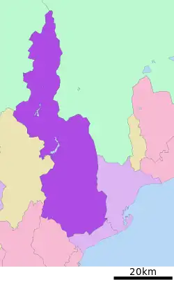 Location of Aoi-ku in Shizuoka