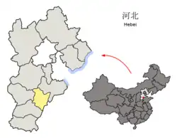 Location of Hengshui City jurisdiction in Hebei