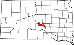 Location of Lower Brulé Indian Reservation, South Dakota