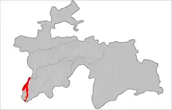 Location of the district in Tajikistan