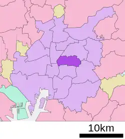Location of Shōwa-ku in Nagoya