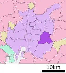 Location of Tempaku-ku in Nagoya