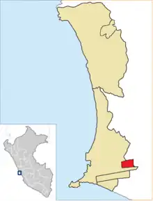 Location of Carmen de la Legua Reynoso in the Constitutional Province of Callao