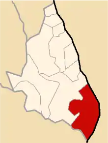 Location of San Pedro de Larcay in the Sucre province