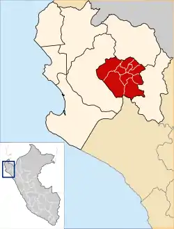 Location of Morropón in the Piura Region