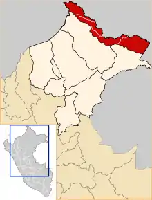 Location of Rosa Panduro in the Putumayo Province