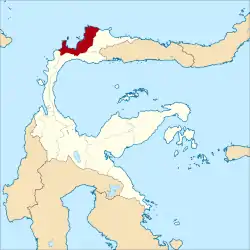 Location within Central Sulawesi