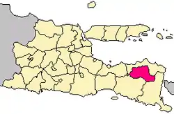 Location within East Java