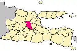 Location within East Java