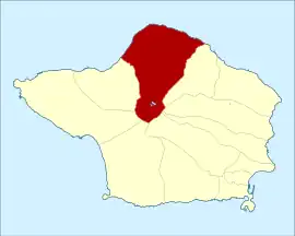 Location of the civil parish of Cedros within the municipality of Horta