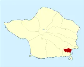 Location of the civil parish of Matriz within the municipality of Horta
