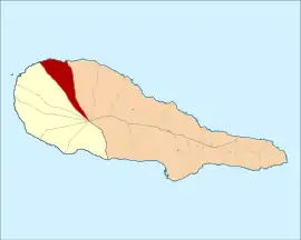 Location of Bandeiras within the municipality of Madalena, Pico Island