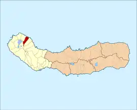 The location of the civil parish of Remédios in the municipality of Ponta Delgada