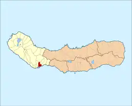 Location of the civil parish of São Pedro within the municipality of Ponta Delgada