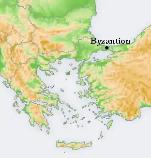 Location of Byzantion