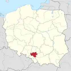 Location on the map of Poland