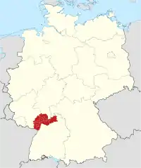 Location of the Rhine-Neckar Metropolitan Region in Germany