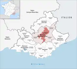 Location within the region Provence-Alpes-Côte d'Azur