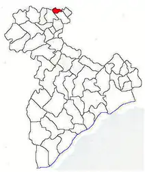 Location in Giurgiu County