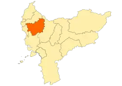 Location within West Kalimantan