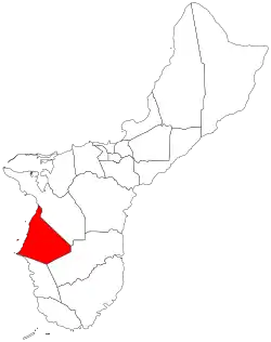 Location of Hågat in Guam