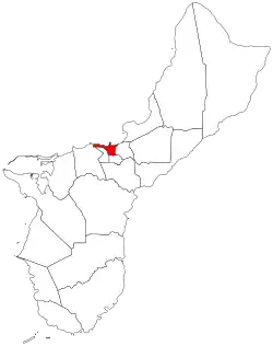 Location of Hagåtña in Guam