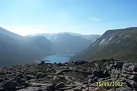 Photo taken from just east of the Saddle on the SW ridge of A'Choinneach