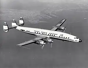 A Lockheed Constellation with a triple tail