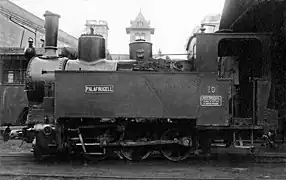 One of the line's locomotives in 1953