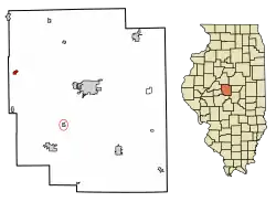 Location in Logan County, Illinois