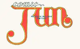 A logo reading "Comic Jun" in stylized cursive Latin script, with "Aesthetic Magazine for Gals" in smaller text printed over the "U" of "Jun"