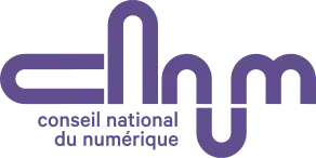 Text in purple : CNNum, conseil national du numérique